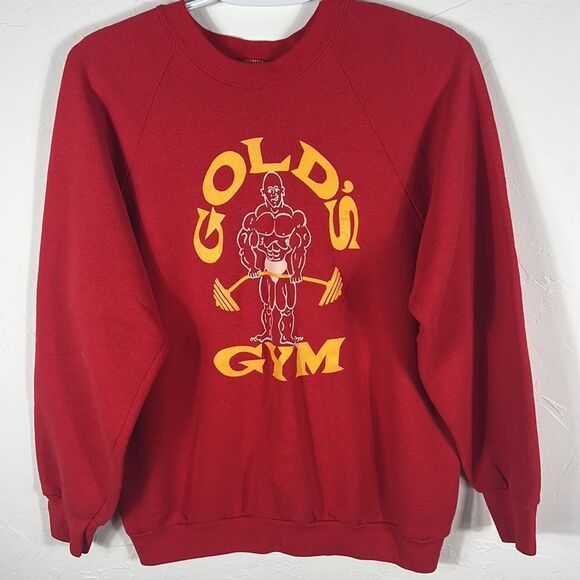 💪🏋️‍♀️True Vintage 70-80’s GOLD’S GYM Crewneck Sweatshirt Sz Small (Lg Tag) EC - Picture 2 of 9